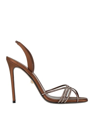 Alevì Milano Aleví Milano Woman Sandals Brown Size 11 Textile Fibers