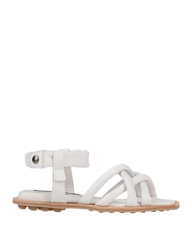 Malloni Woman Sandals Off White Size 6 Leather