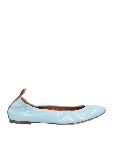 Lanvin Woman Ballet Flats Sky Blue Size 7 Leather