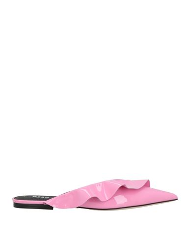 Msgm Woman Mules & Clogs Pink Size 6 Leather