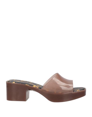 Melissa X Rouje Woman Sandals Chocolate Brown Size 10 Rubber In Brown