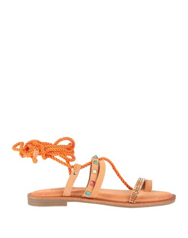 Tosca Blu Woman Thong Sandal Camel Size 8 Leather In Animal Print