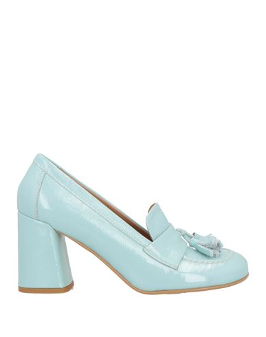 Barracuda's Collection Woman Loafers Turquoise Size 8 Leather In Blue