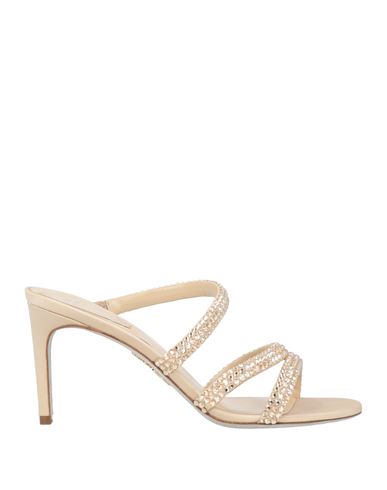 René Caovilla Rene' Caovilla Woman Sandals Beige Size 6.5 Textile Fibers In Pink