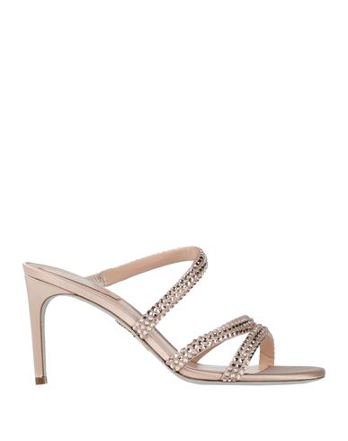 René Caovilla Rene' Caovilla Woman Sandals Blush Size 8 Textile Fibers In Animal Print