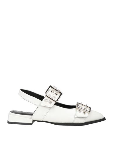 Divine Follie Woman Ballet Flats White Size 8 Synthetisches Material