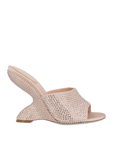 René Caovilla Symphony 105mm Mules In Neutral