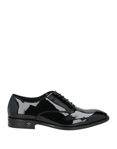 Roberto Cavalli Man Lace-up Shoes Black Size 9 Leather In Black