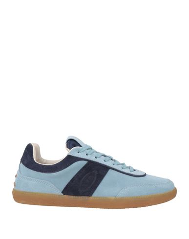 Tod's Woman Sneakers Blue Size 7 Leather, Textile Fibers