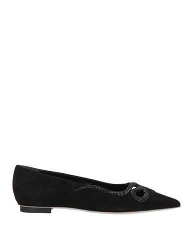 René Caovilla Rene' Caovilla Woman Ballet Flats Black Size 8 Textile Fibers