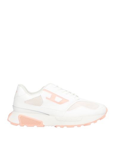 Diesel Woman Sneakers White Size 8 Polyester, Polyurethane In Multi