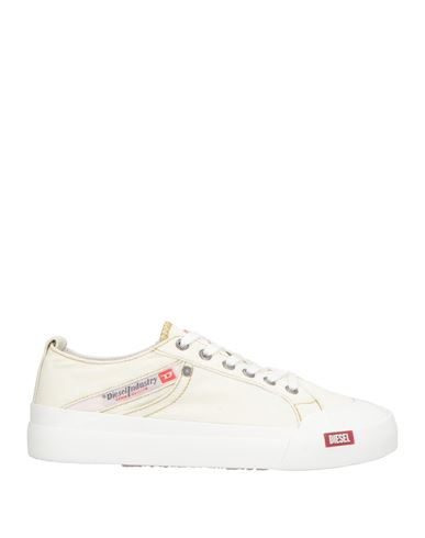 Diesel Woman Sneakers Ivory Size 8 Cotton In White