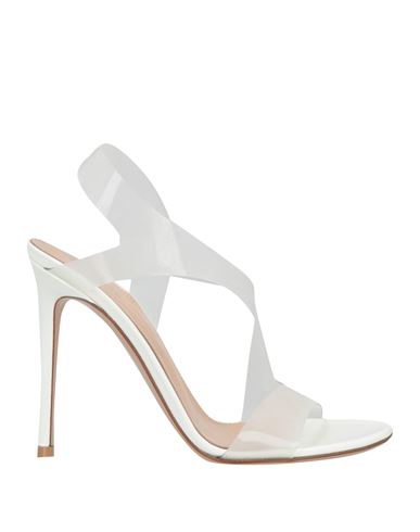 Gianvito Rossi Woman Sandals Transparent Size 6 Pvc - Polyvinyl Chloride In White