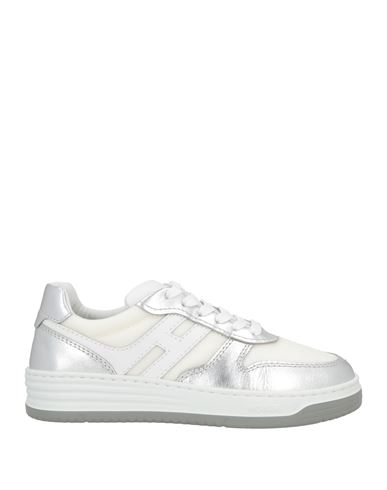 Hogan 630 Metallic-panelled Sneakers In Silver