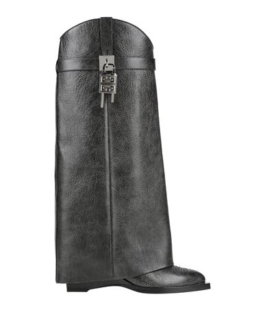 Givenchy Woman Boot Charcoal Size 8 Bull Skin In Gray