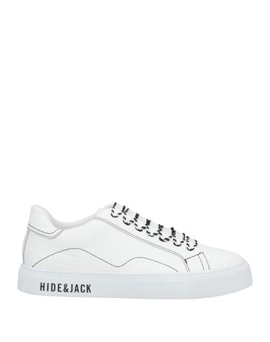 Hide & Jack Man Sneakers White Size 9 Leather In White