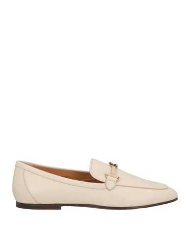 Tod's Woman Loafers Beige Size 8 Calfskin In Nude
