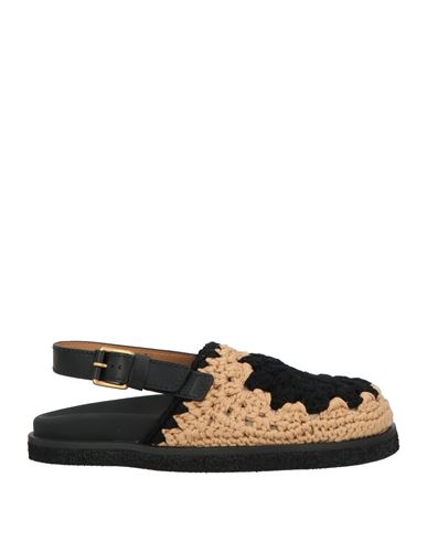 Tod's Woman Mules & Clogs Black Size 8 Textile Fibers, Calfskin In Animal Print