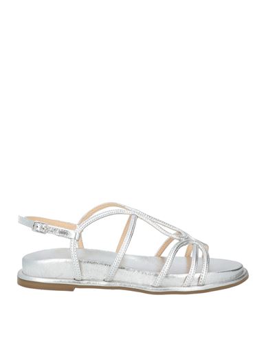 Miss Unique Woman Sandals Silver Size 8 Leather In White