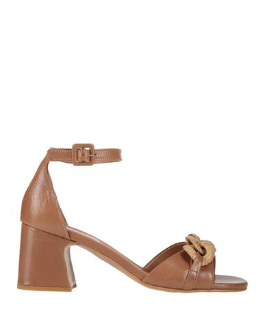 Barracuda's Collection Woman Sandals Brown Size 5 Goat Skin In Multi