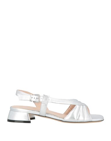 Barracuda's Collection Woman Sandals Silver Size 10 Leather