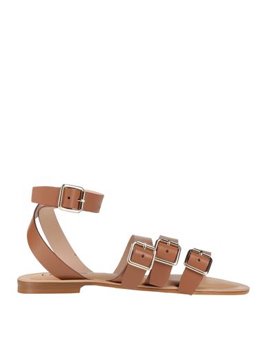 Cécile Woman Sandals Tan Size 7 Cowhide In Brown