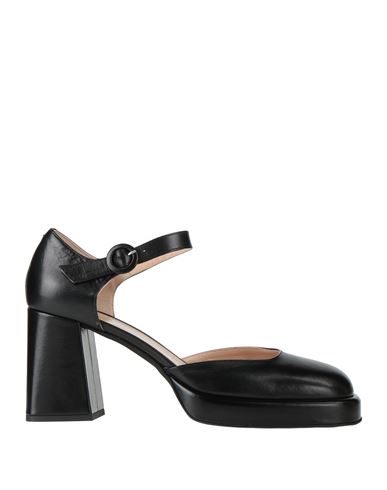 Evaluna Woman Pumps Black Size 6 Leather