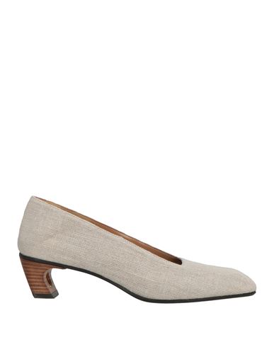 Setchu Woman Pumps Beige Size 8 Textile Fibers In Gray
