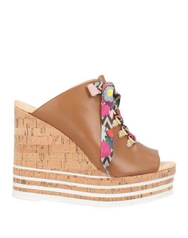 Hogan Woman Sandals Brown Size 8 Leather In Brown