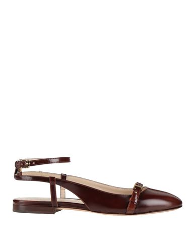 Tod's Woman Ballet Flats Chocolate Brown Size 7.5 Leather In Brown