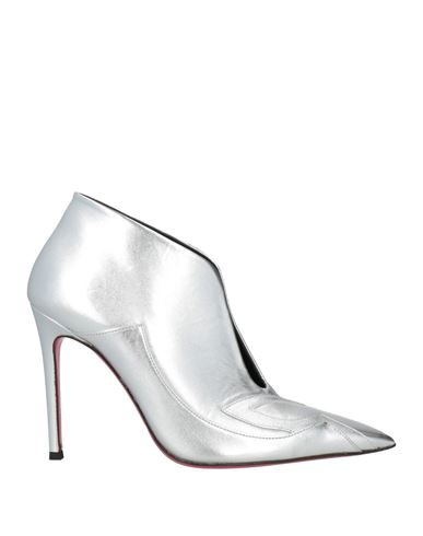 Luciano Padovan Woman Ankle Boots Silver Size 8 Leather