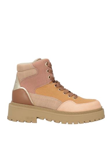 Liu •jo Woman Ankle Boots Tan Size 8 Textile Fibers, Leather In Brown