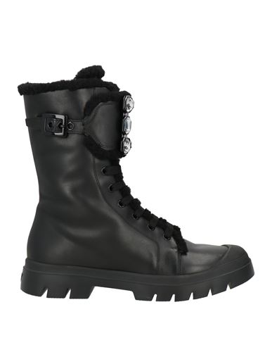 Roger Vivier Woman Ankle Boots Black Size 8 Leather