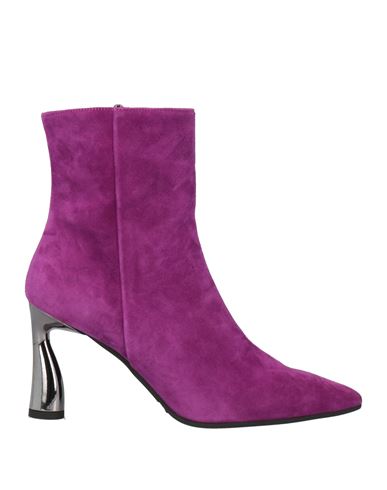 Evaluna Woman Ankle Boots Purple Size 8 Leather