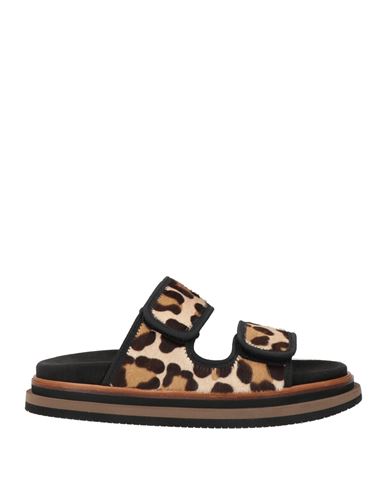 Hogan Woman Sandals Light Brown Size 6 Calfskin In Brown