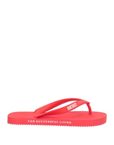 Diesel Woman Thong Sandal Red Size 11-12 Synthetisches Material
