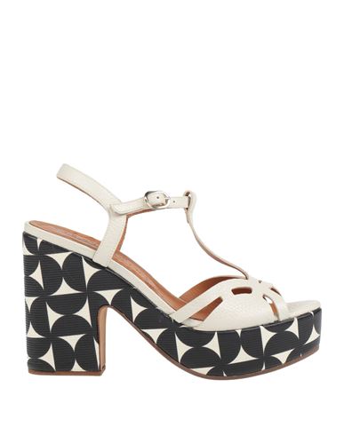 Chie Mihara Woman Sandals White Size 7 Leather In Multi
