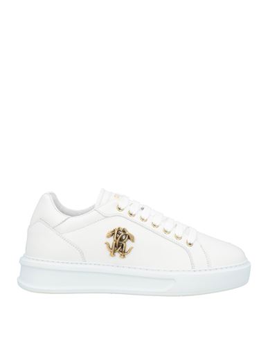 Roberto Cavalli Woman Sneakers White Size 7 Calfskin