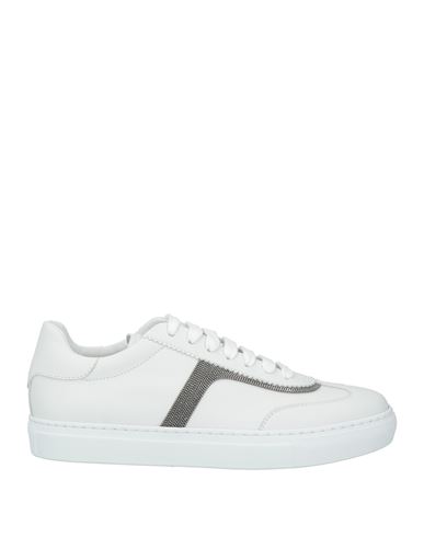 Brunello Cucinelli Woman Sneakers White Size 7 Leather In Multi