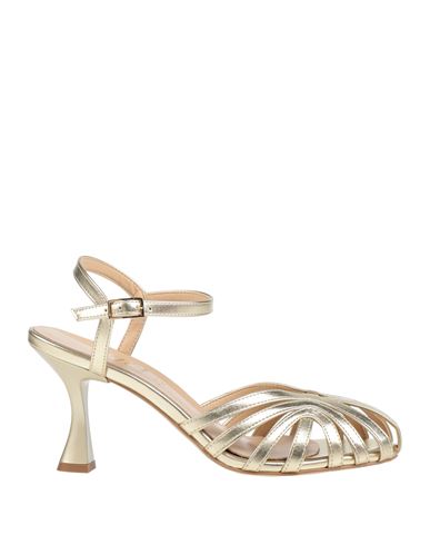 Ovyè Ovyé Woman Sandals Gold Size 7 Leather In Metallic