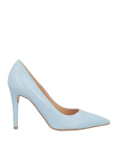 Loretta Pettinari Woman Pumps Sky Blue Size 6 Leather