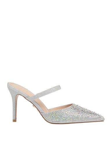 Twenty Four Haitch Woman Mules & Clogs Silver Size 7 Synthetisches Material In White