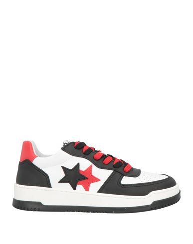 2star Woman Sneakers Black Size 9 Leather, Rubber