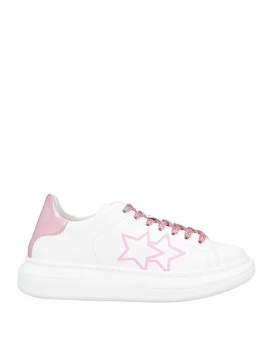 2star Woman Sneakers White Size 9 Leather, Rubber