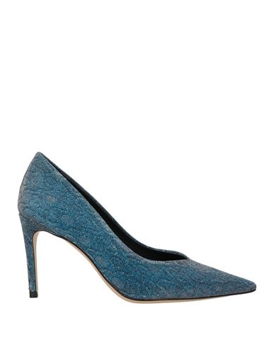 Luciano Padovan Woman Pumps Azure Size 8 Textile Fibers In Blue