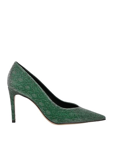 Luciano Padovan Woman Pumps Green Size 8 Textile Fibers In Multi