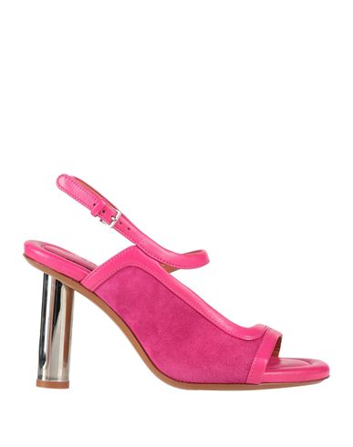 Clergerie Woman Sandals Fuchsia Size 7.5 Lambskin In Multi