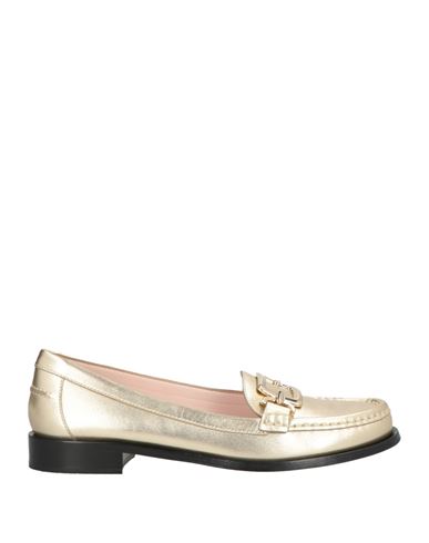 Roger Vivier Woman Loafers Gold Size 8 Leather