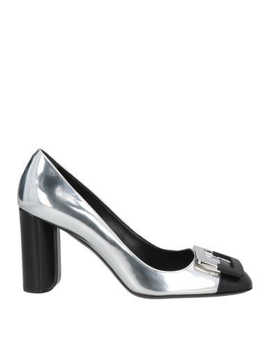 Roger Vivier Woman Pumps Silver Size 6.5 Leather