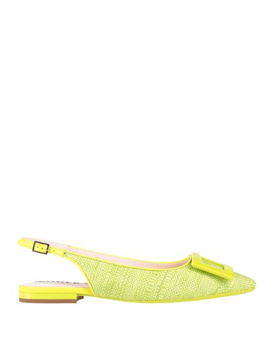 Roger Vivier Woman Ballet Flats Lime Green Size 6.5 Textile Fibers In Multi